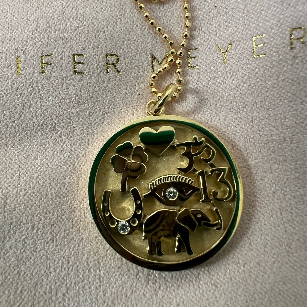 Jennifer Meyer Gold Charm Necklace